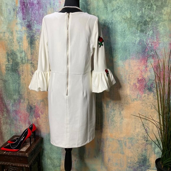 NWT๐ Alexia Admor Elegant Dress w/ Trumpet Sleeve - Picture 2 of 8